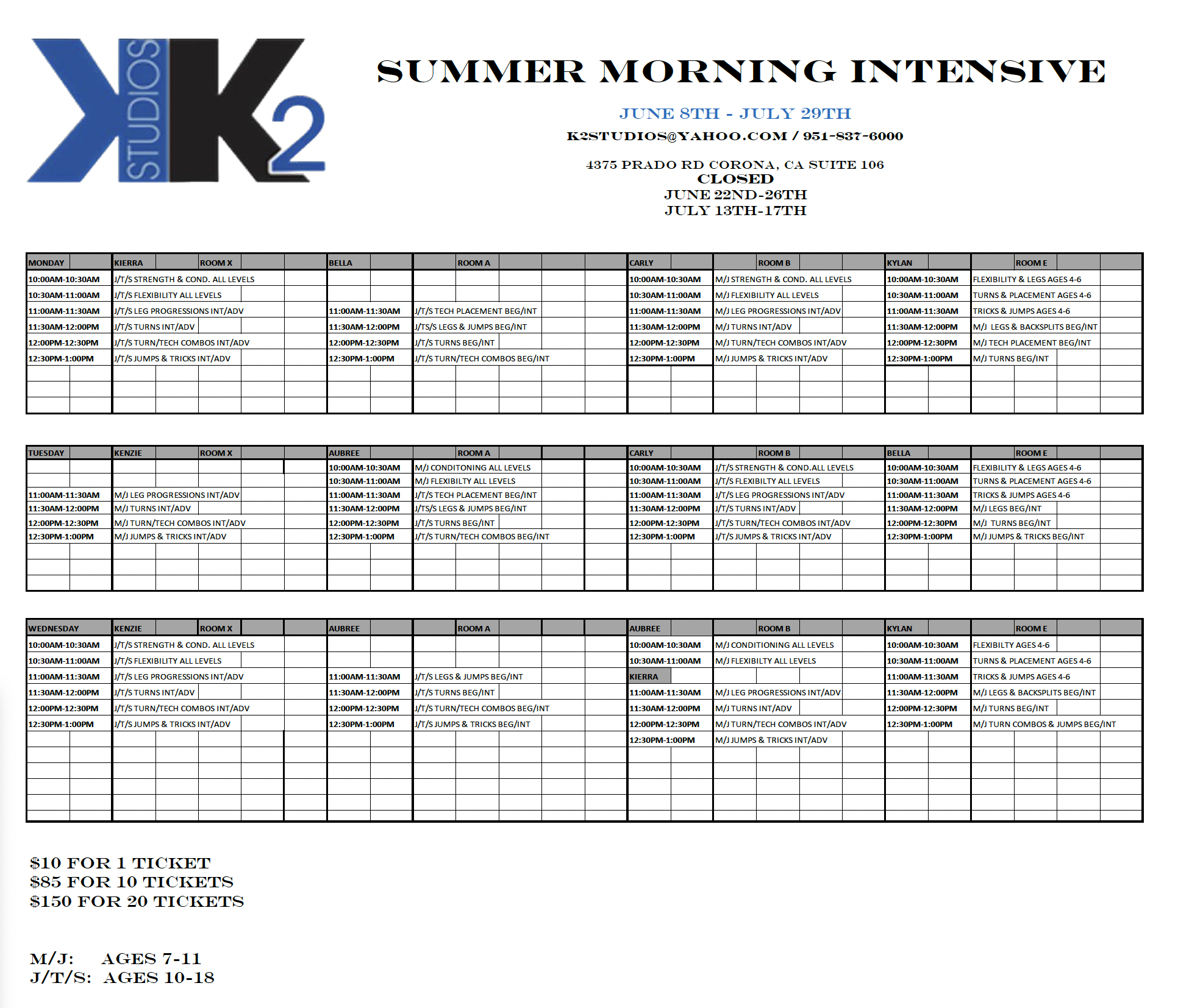 SCHEDULE